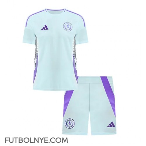 Camiseta Escocia Visitante Equipación para niños Eurocopa 2024 manga corta (+ pantalones cortos)